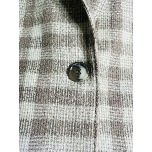 AC Sport Vintage Retro Wool Tan Brown Plaid Blazer Jacket With Tags Size 4 - Picture 10 of 12